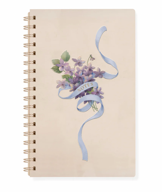 Violet Ribbon Spiral Journal