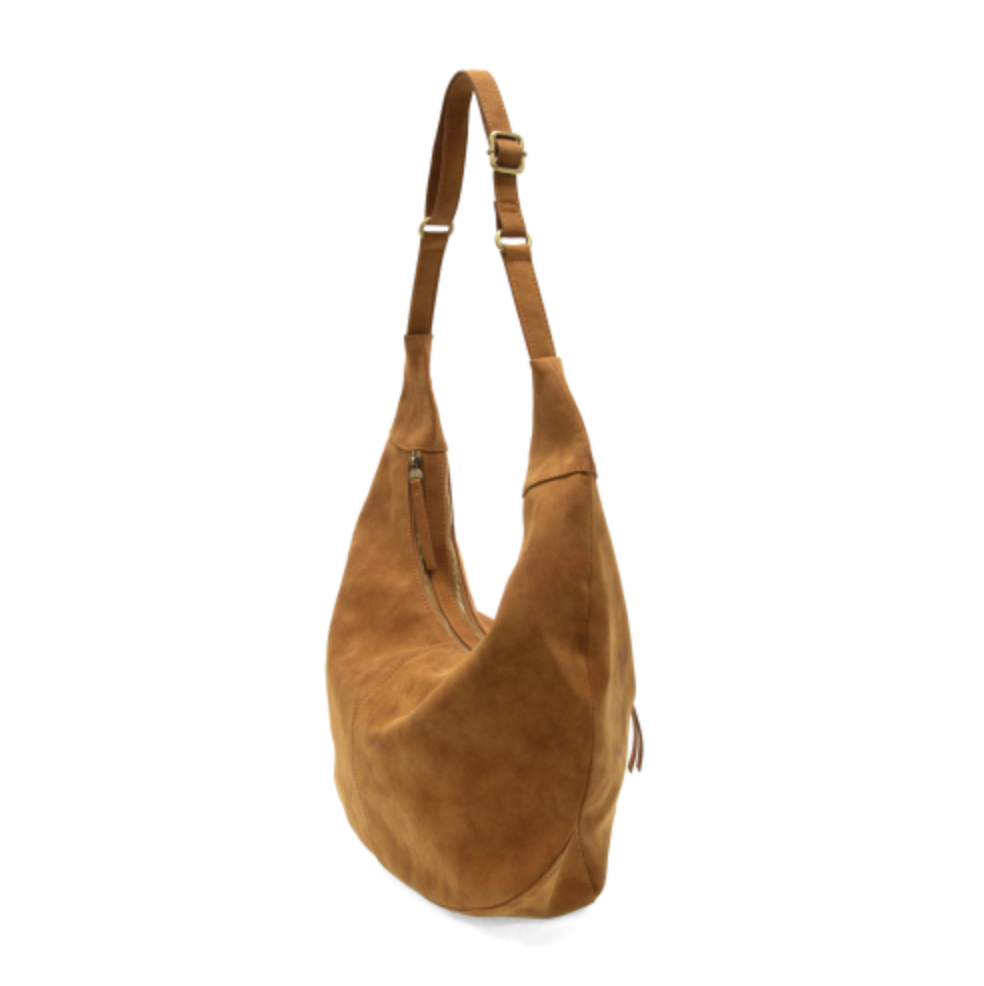 Rochelle Faux Suede Crescent Bag