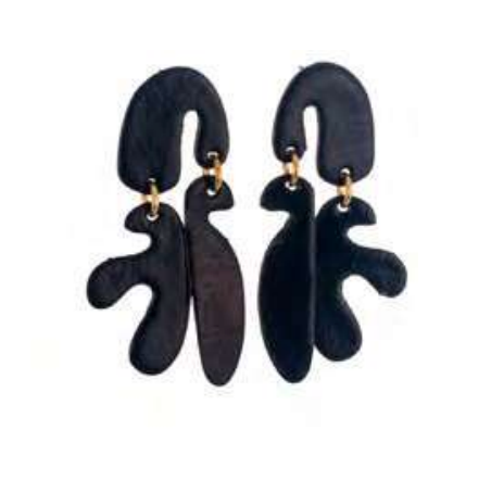 Handmade Noir Mimosa Earrings