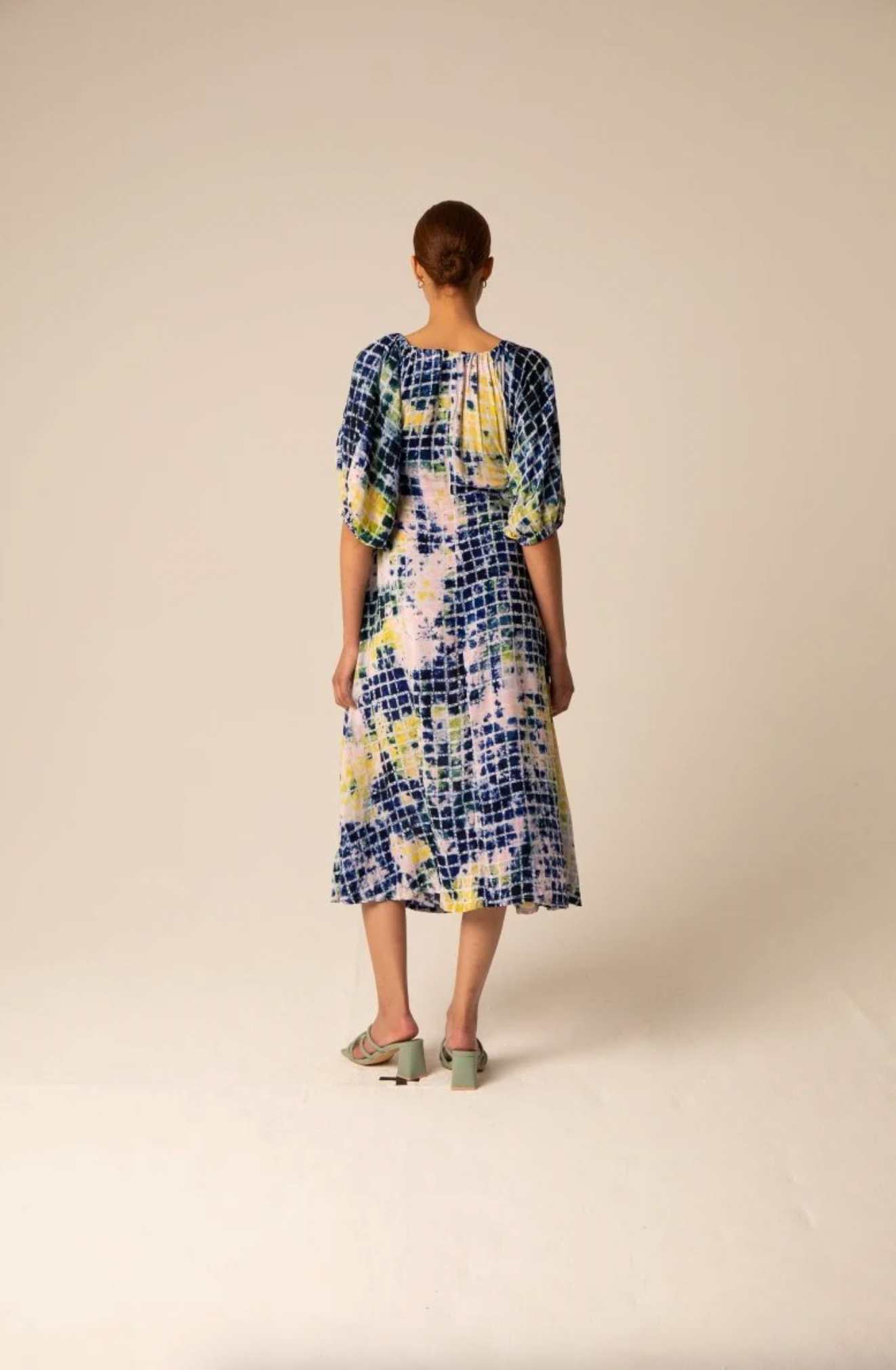 Hand Dyed Willow Dress in Running Time