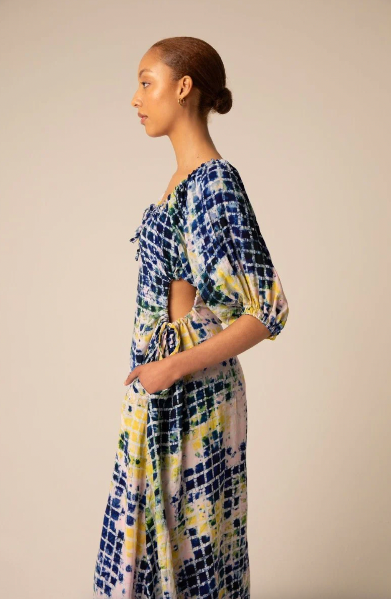 Hand Dyed Willow Dress in Running Time