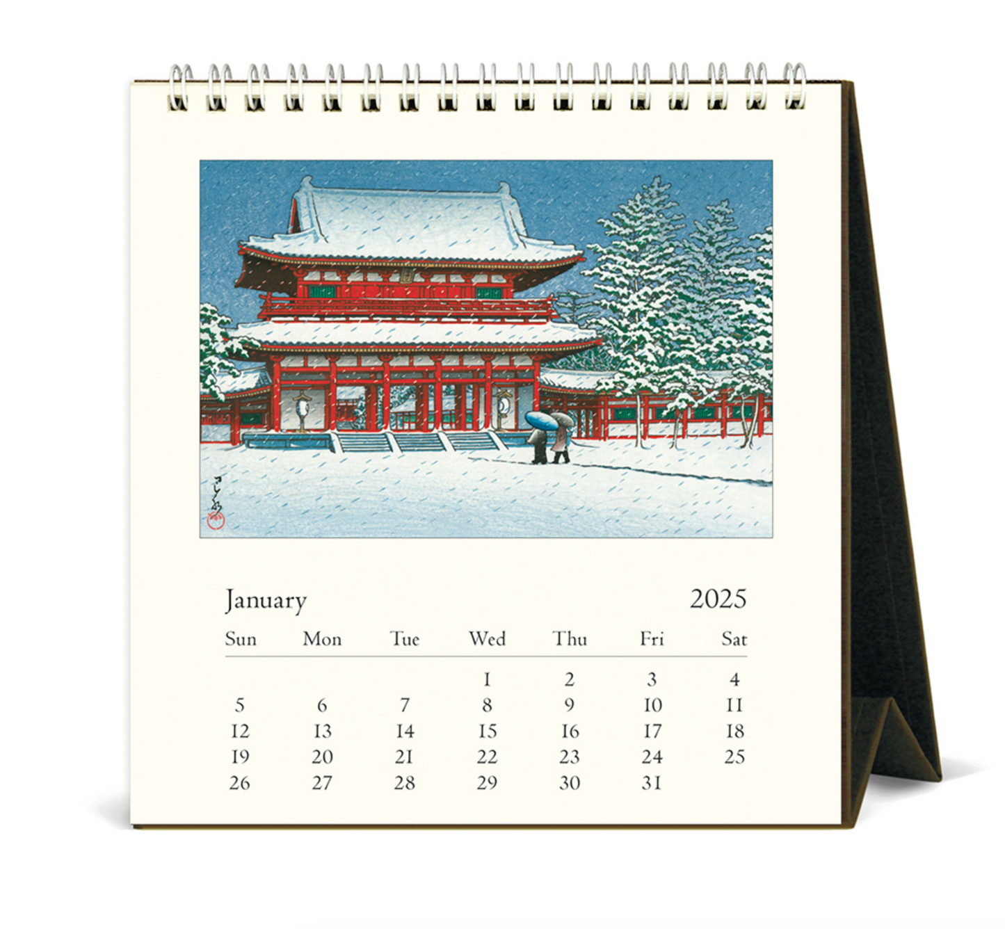 Japanese Woodblock 2025 Desk Calendar