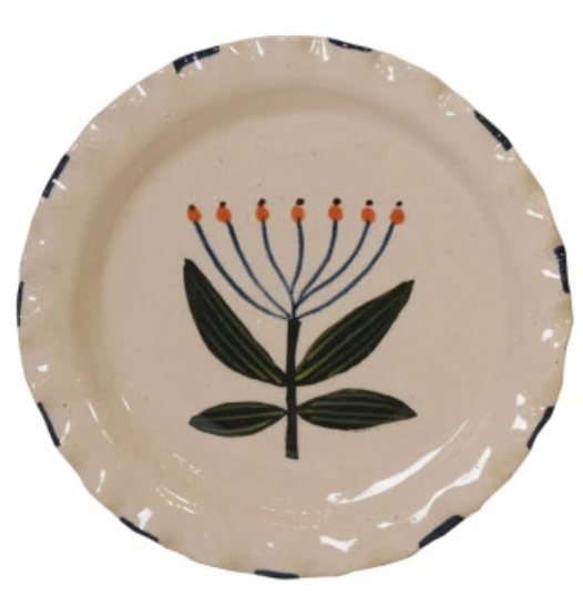 Lynne Hand-Painted Floral Plate