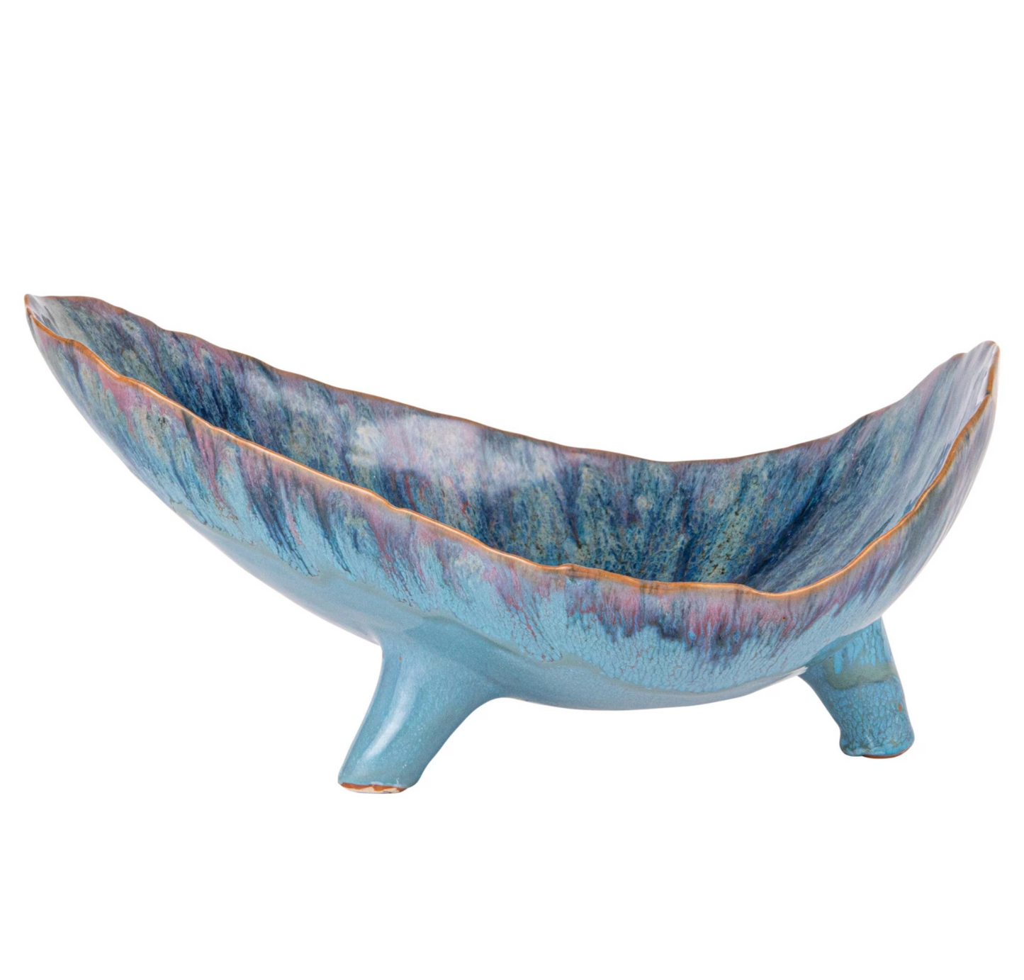 Azure Footed Stoneware Bowl