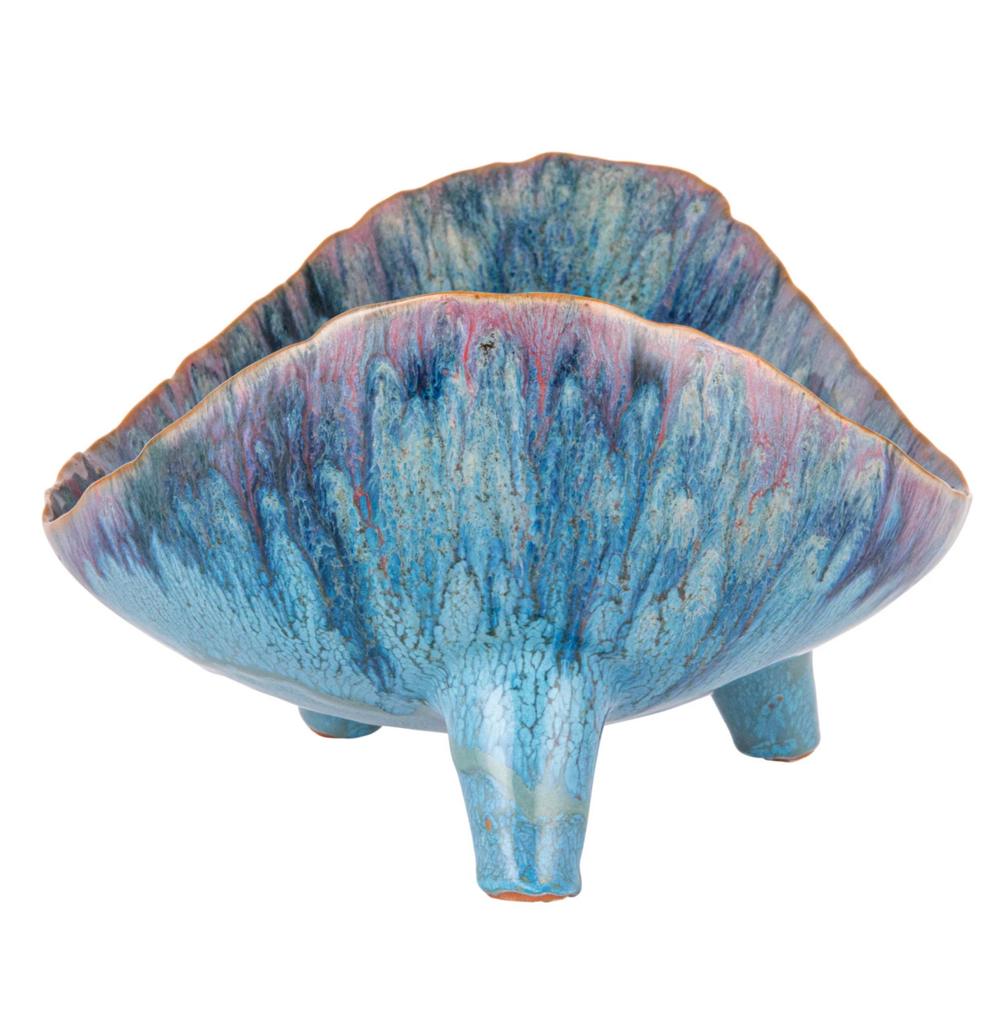 Azure Footed Stoneware Bowl