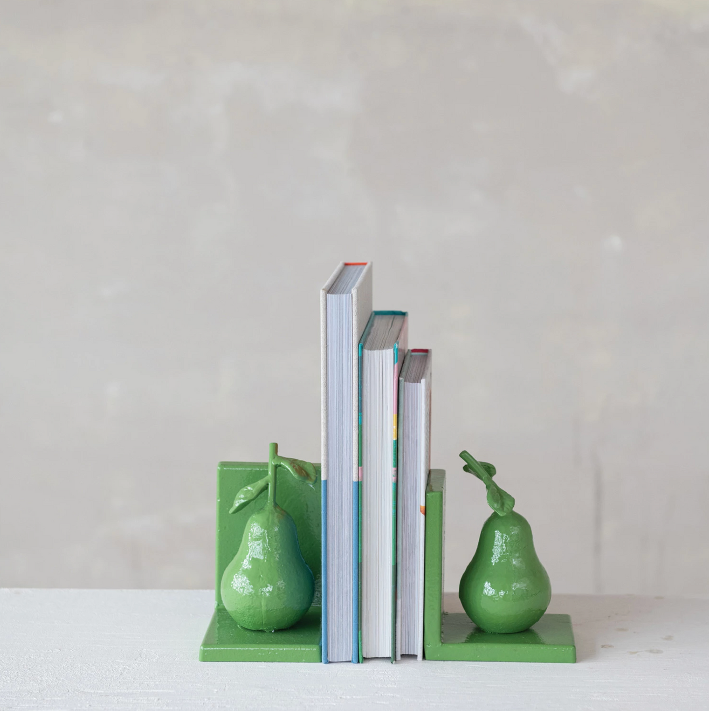 Cast Iron Pear Bookends Set