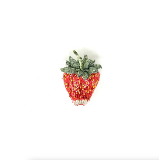 Sparkle Strawberry Brooch Pin