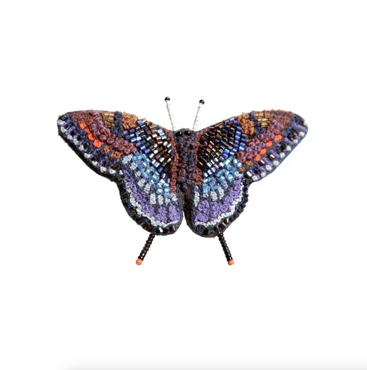 Red Spotted Purple Butterfly Brooch Pin