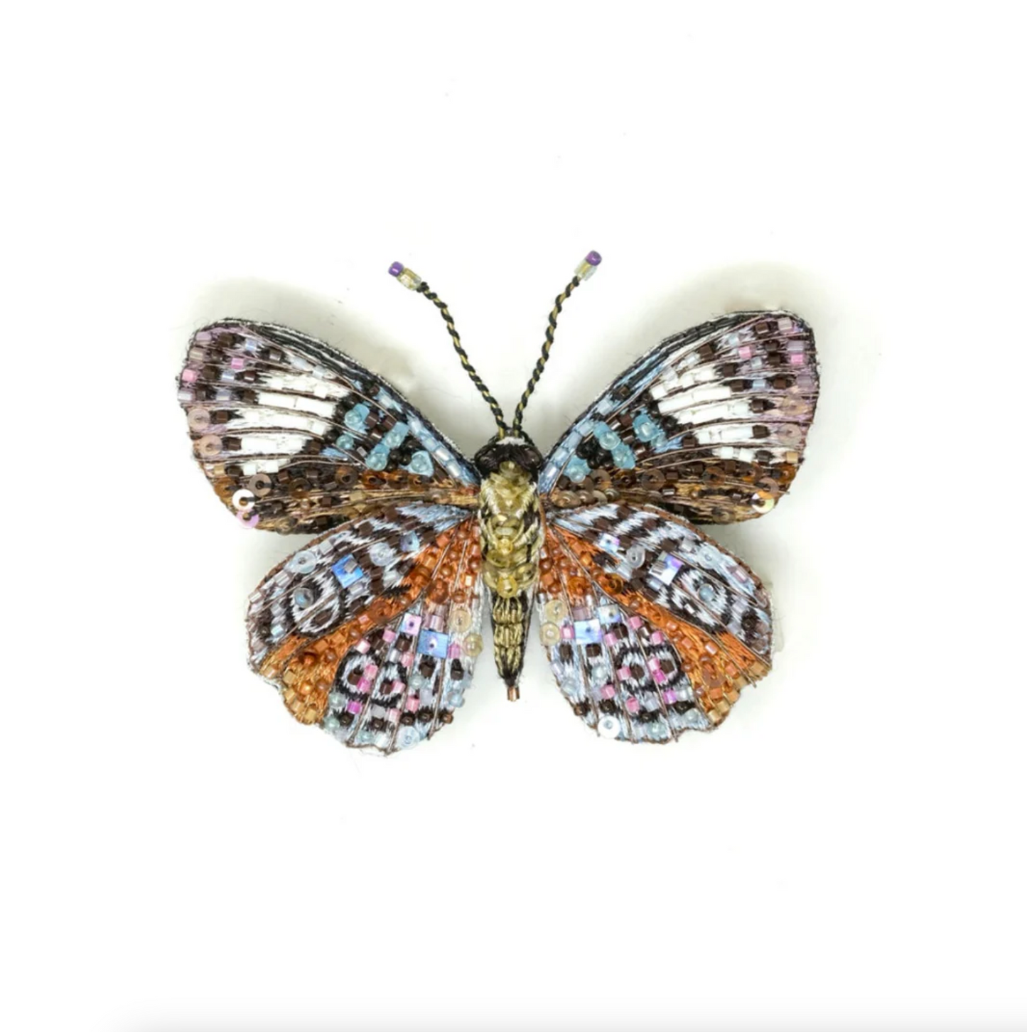 Purplewing Butterfly Brooch Pin