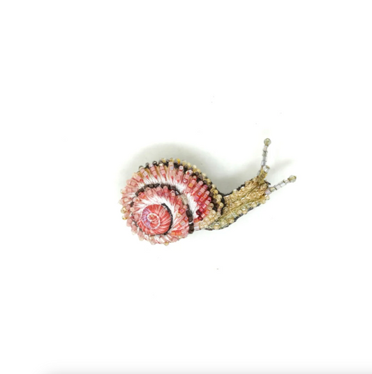 Blinking Snail Brooch Pin
