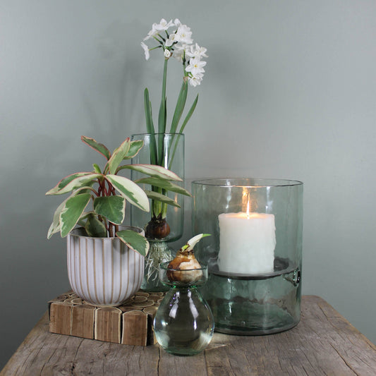 Recycled Glass Bulb Vase