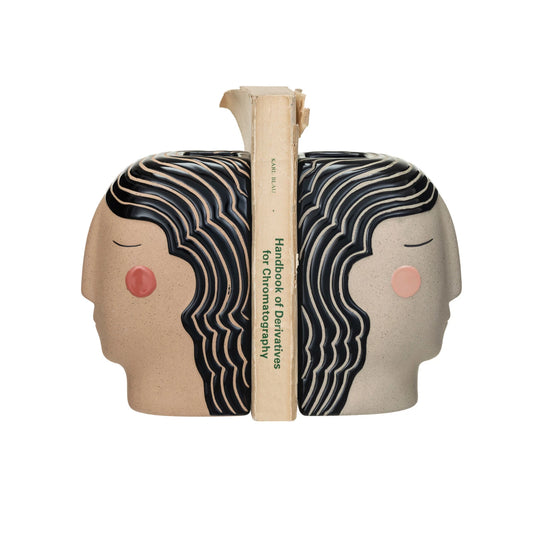 Painted Head Vase/Bookend
