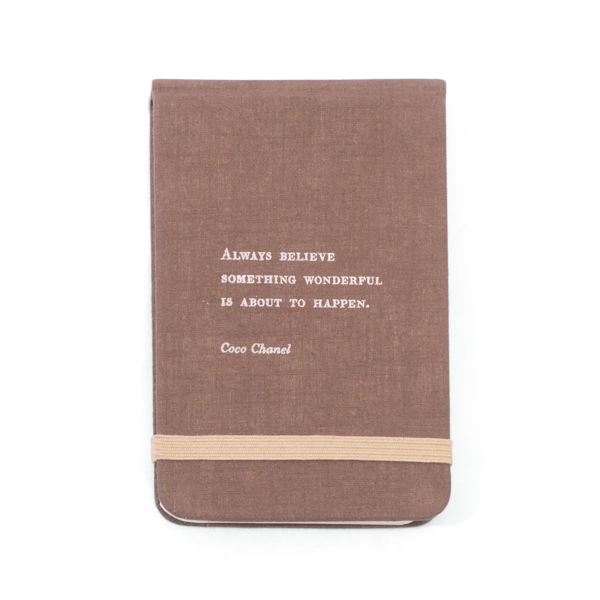 Fabric Quote Journal with Elastic Band