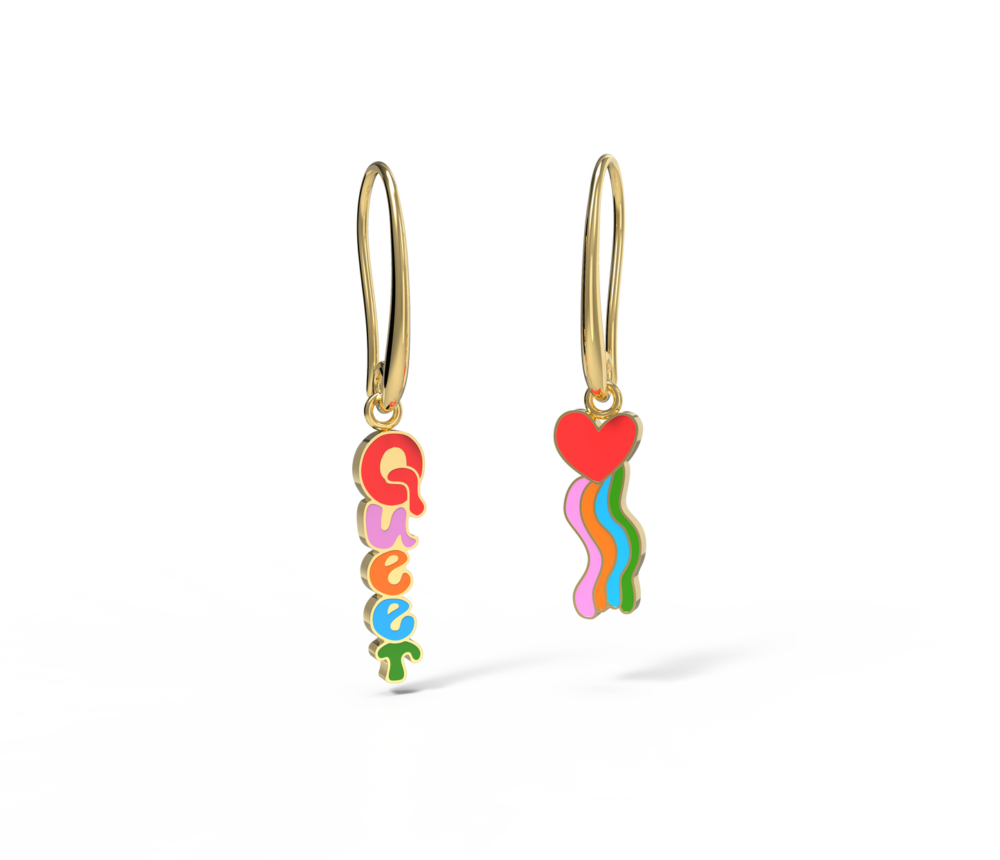 Queer Heart Earrings