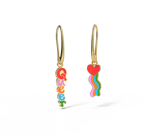 Queer Heart Earrings