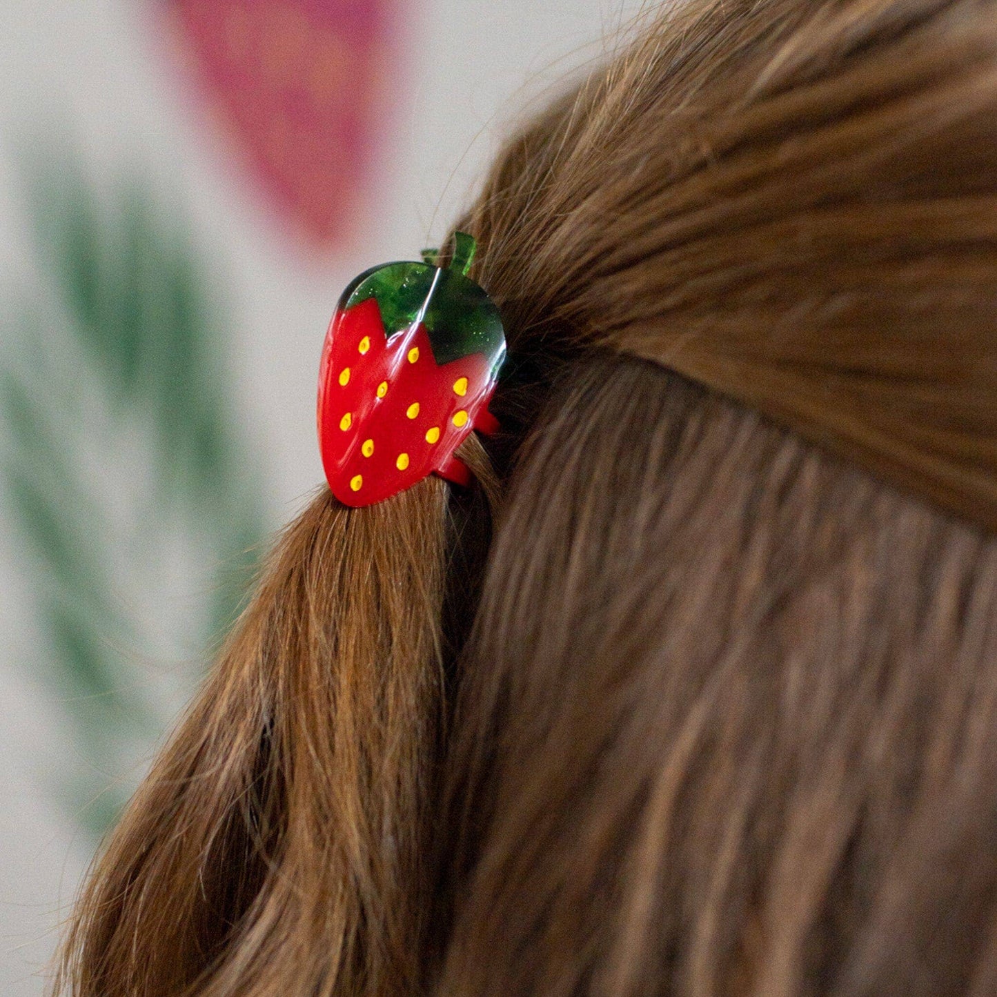 Mini Strawberry Hair Clip