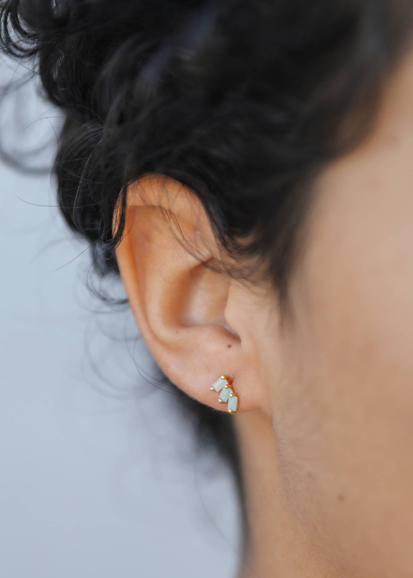 Offset Trio Stud Earrings