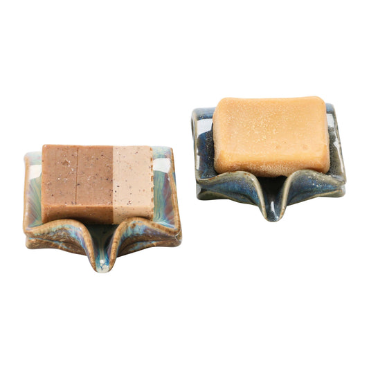 Ceramic with Reactive Glaze Soap or Sponge Holder