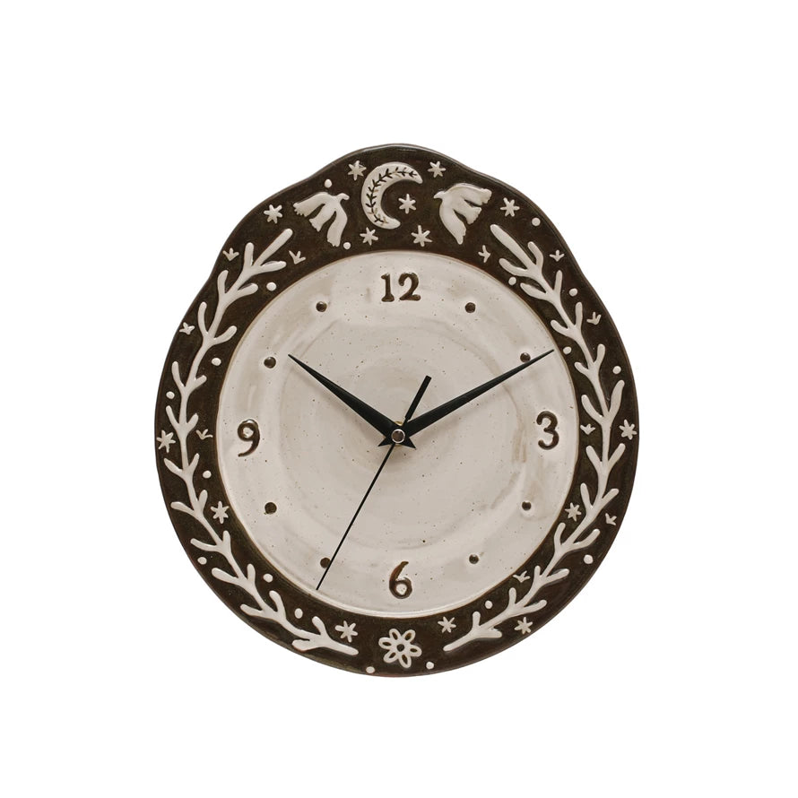 La Luna Stoneware Clock