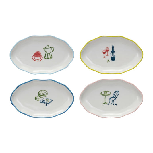 Margot Hand Painted Line Drawing Dishes