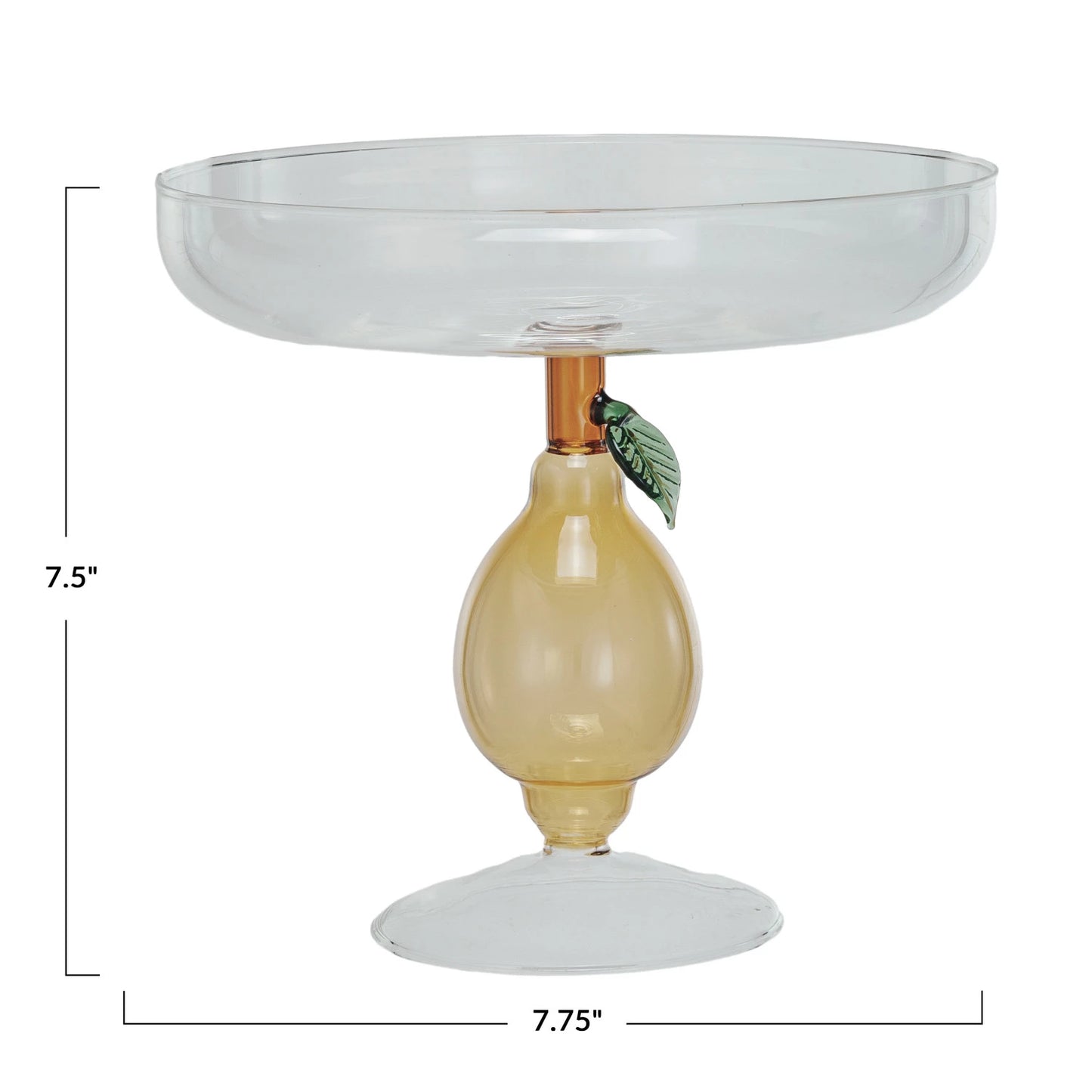 Citrus Glass Serving Pedestal