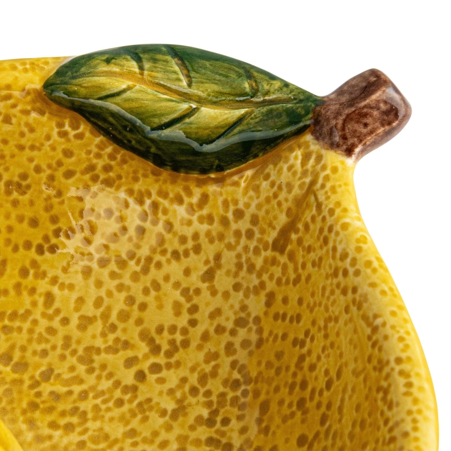 Hand-Painted Stoneware Lemon Shaped Juicer