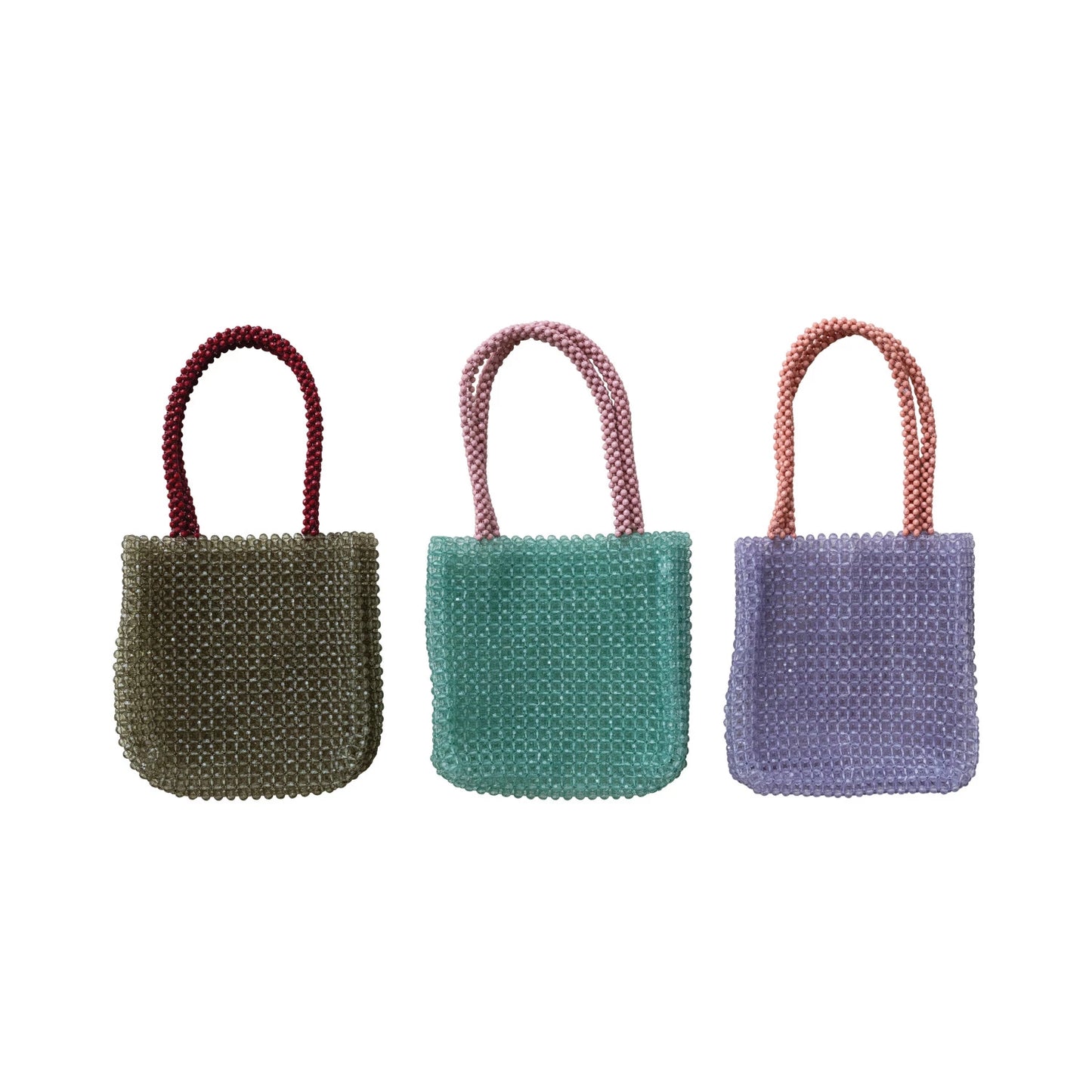 Quinn Handmade Beaded Two Tone Tote Bag