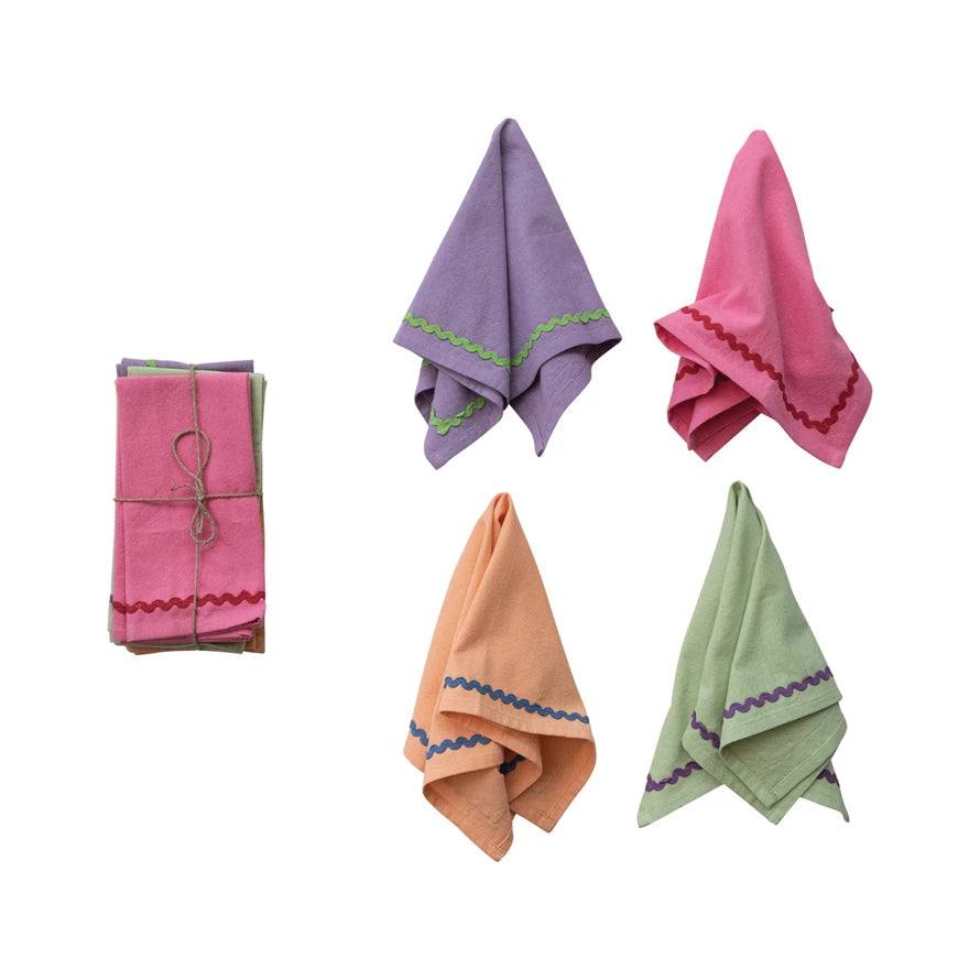 Set of 4 Rik-Rak Cotton Napkin