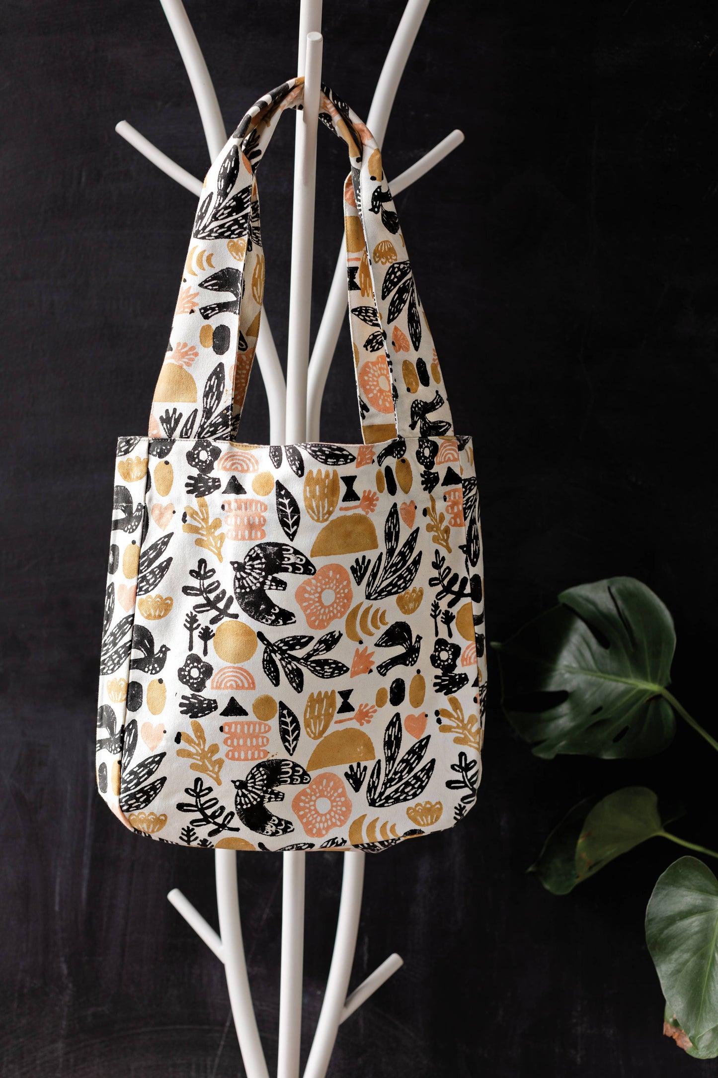 Myth Block Printed Cotton Tote Bag