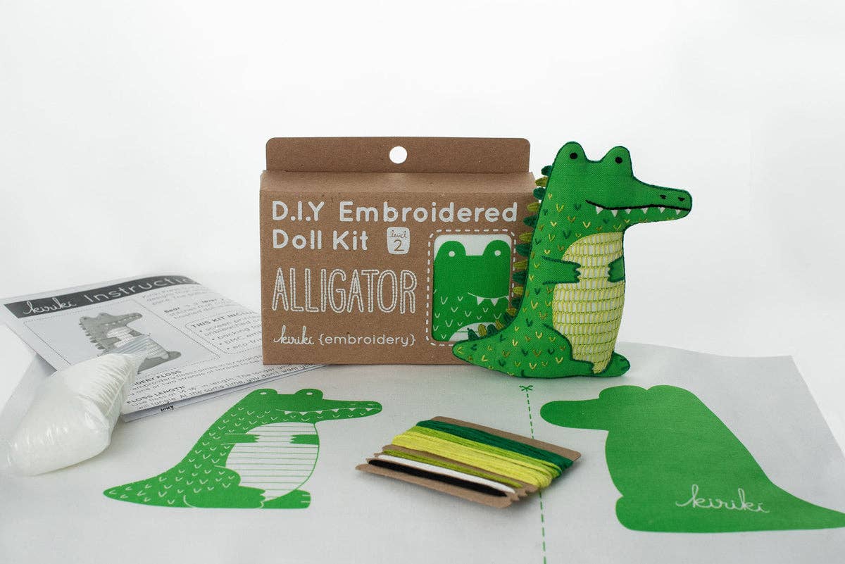 Alligator Embroidery Kit