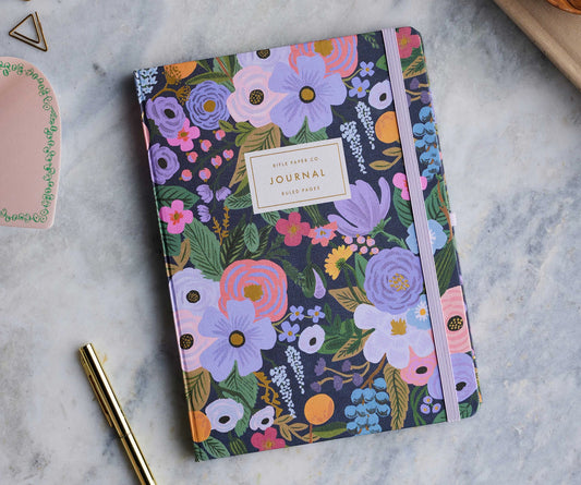 Violet Garden Party Journal with Pen