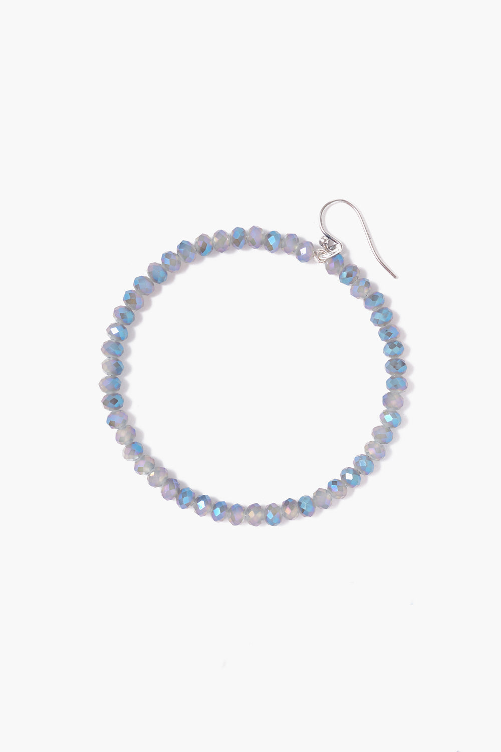 Seed Beaded Crystal Hoop Earrings