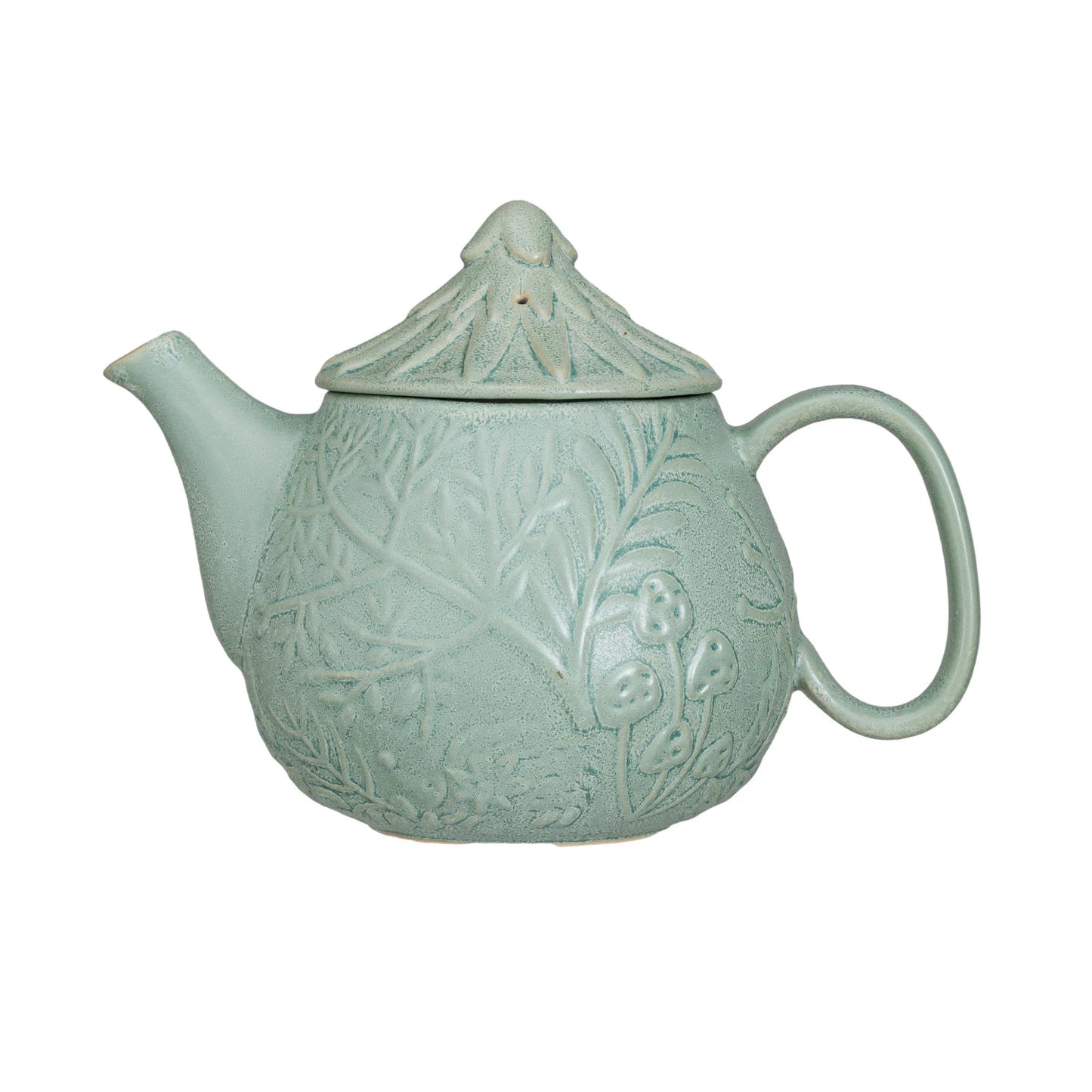 Eldan 30 oz. Embossed Stoneware Teapot w/ Strainer