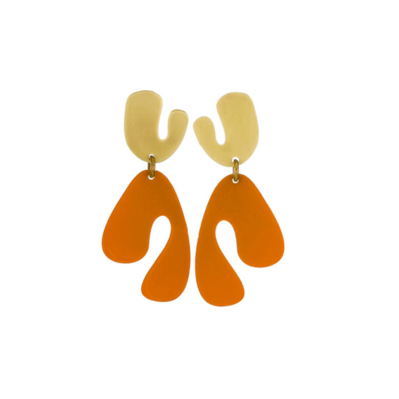 Handmade Fauvism Tangerine Earrings