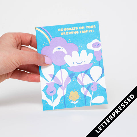 Flower Baby Letterpress Card