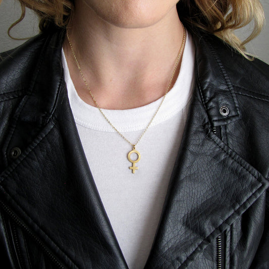 Tiny Female Symbol Necklace