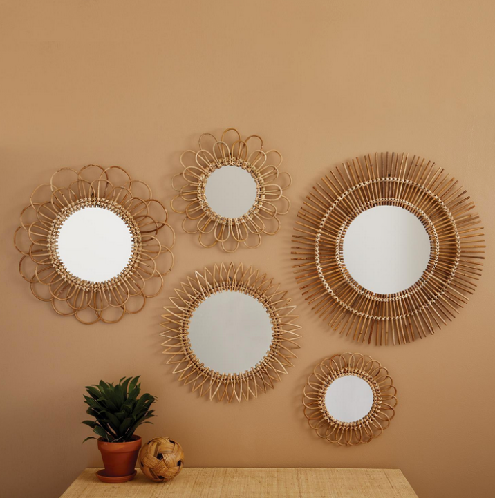 Rattan Mirror