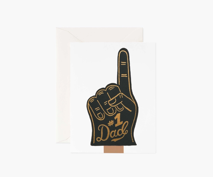 Foam Finger #1 Dad Father's Day Card