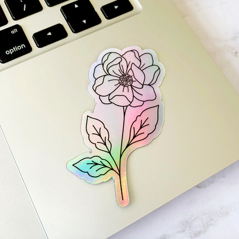 Holographic Flower Sticker