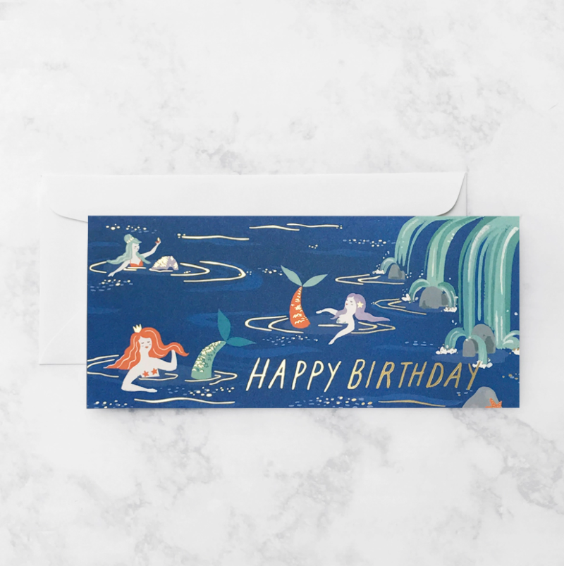Mermaid Lagoon Happy Birthday Card
