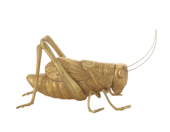 Resin Gold-Finished Cricket