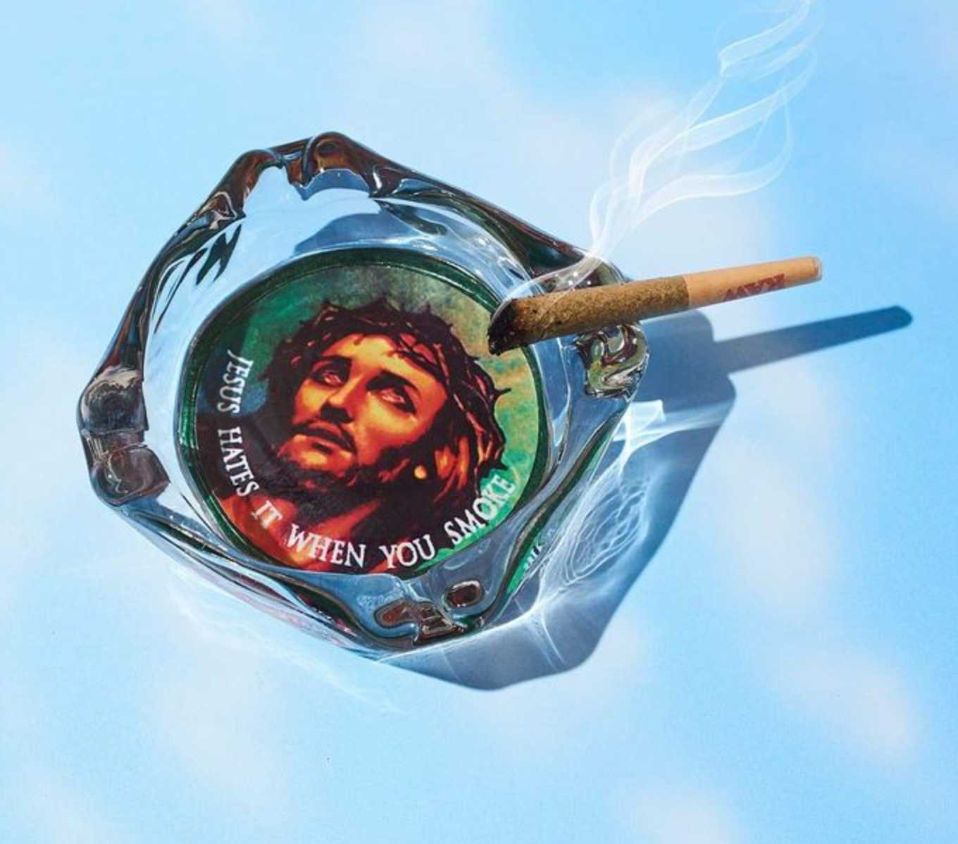 Jesus Glass Ashtray