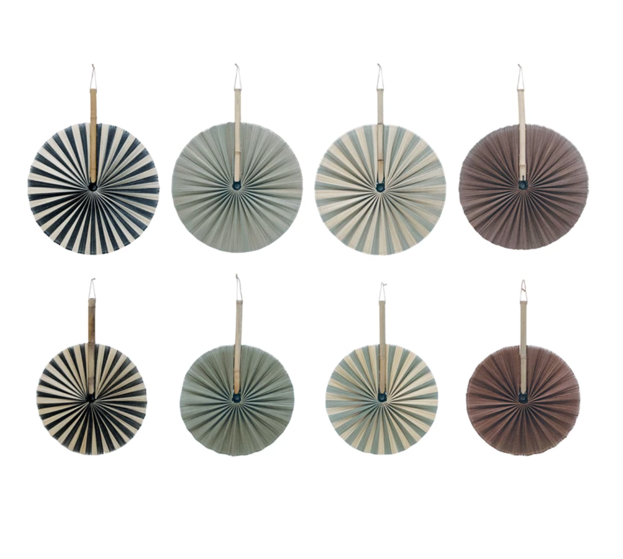 Hand-Woven Bamboo Fans with Handles