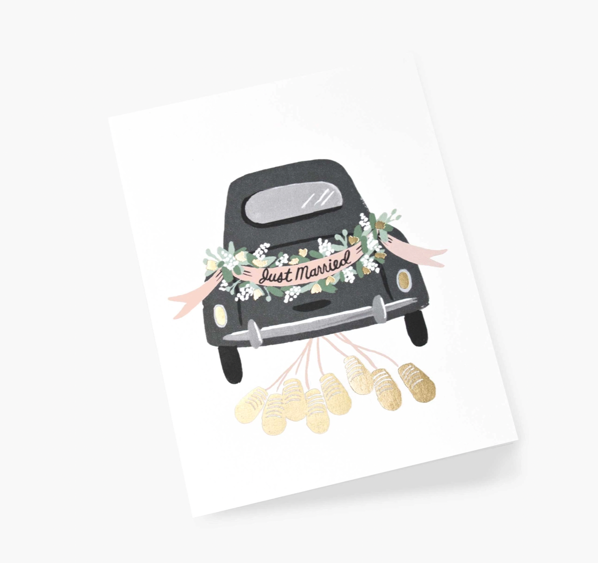 Just Married Getaway Wedding Card