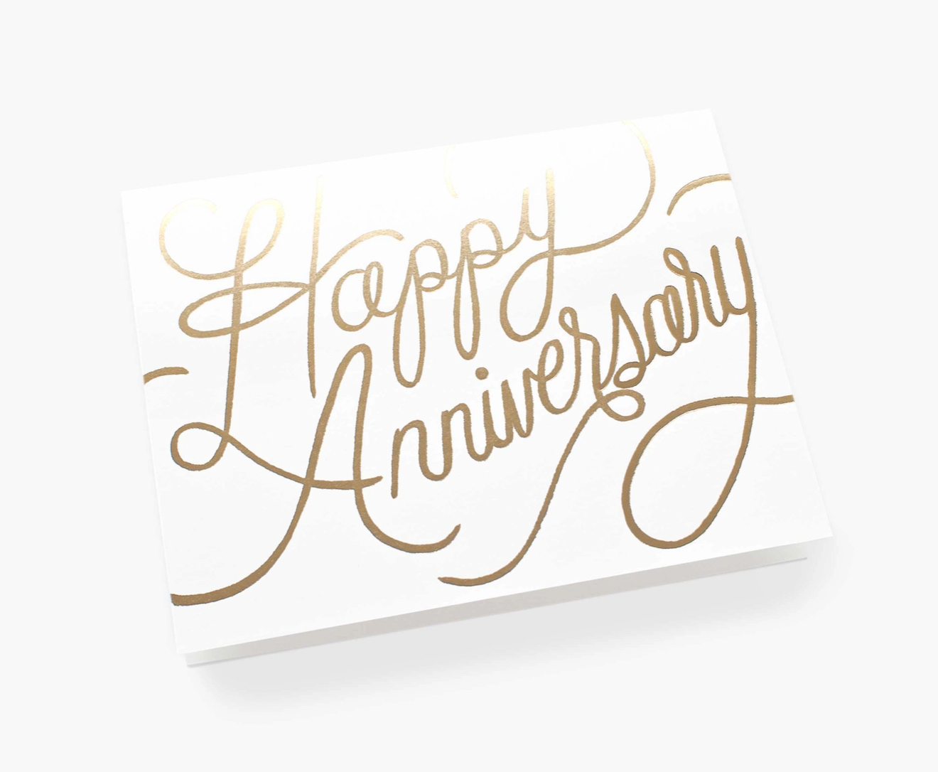 Gold Happy Anniversary Card