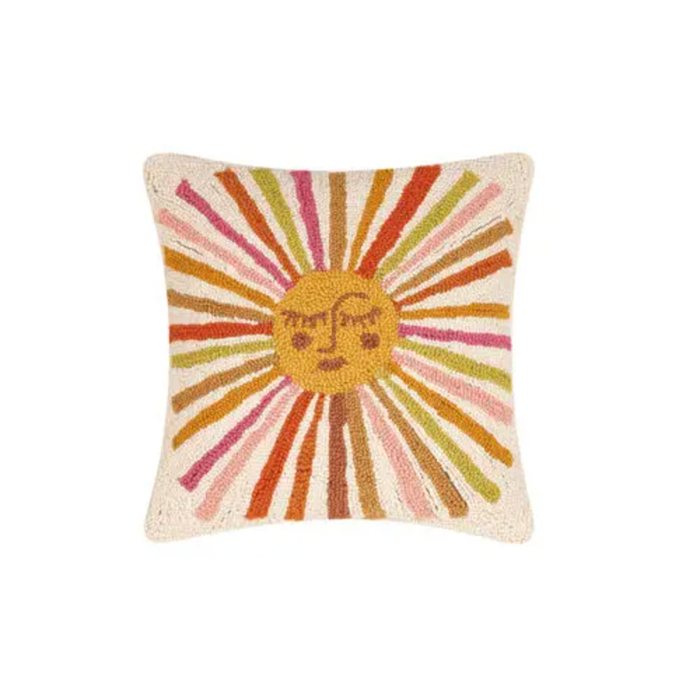 Retro Sunshine Hook Wool Pillow