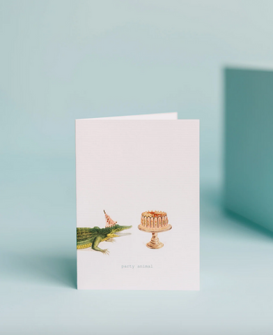 Party Animal Crocodile Greeting Card