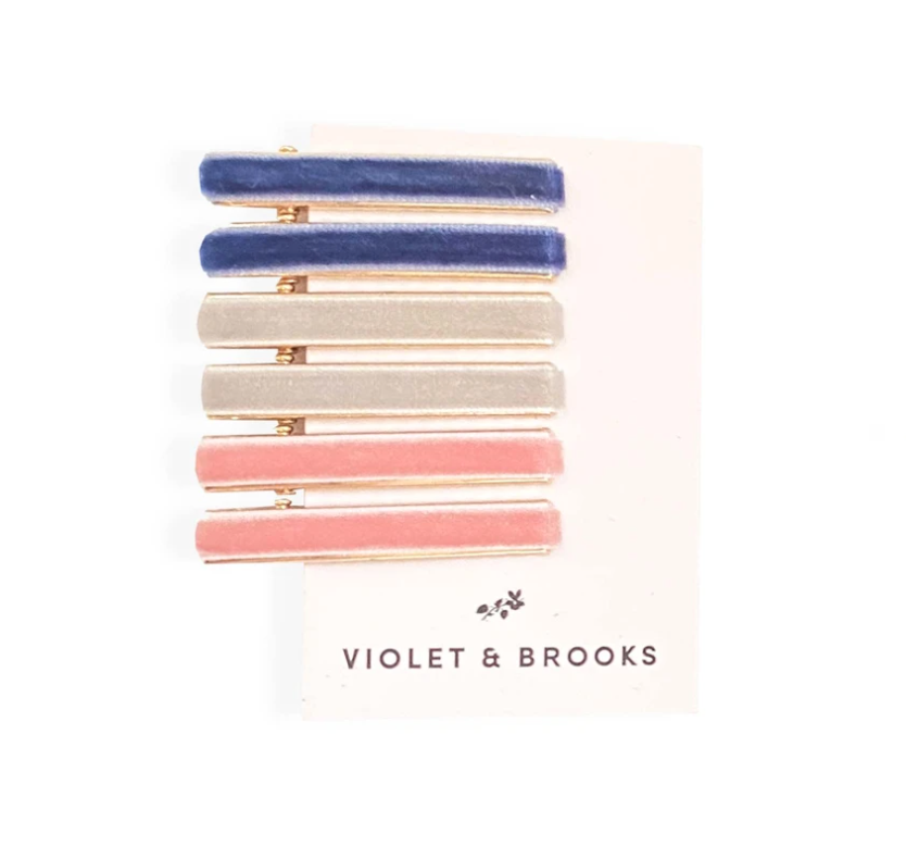 Viola Velvet Clip Set